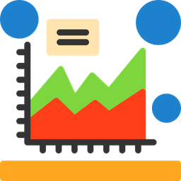 Gráfico de área  Ícone