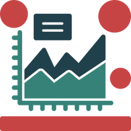 Gráfico de área  Ícone