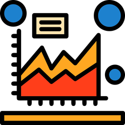 Gráfico de área  Ícone