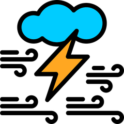 Cloud With Thunderbolt  Icon