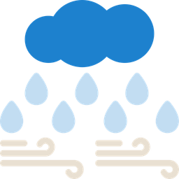 Cloud with raindrop  Icon