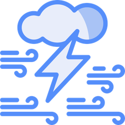 Cloud With Thunderbolt  Icon