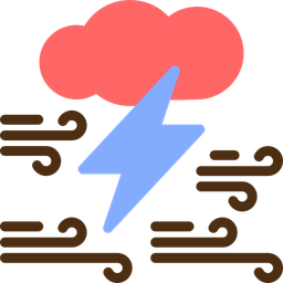 Cloud With Thunderbolt  Icon