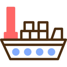 Cargo Ship Freight Vessel Container Transport 아이콘