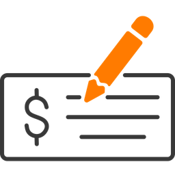 Bank cheque  Icon