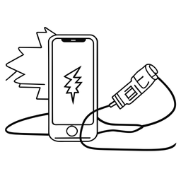 Smartphone-with-a-lightning-and-a-charging-cable-w  Icon