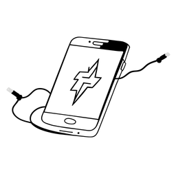 Smartphone-with-a-lightning-and-a-charging-cable-w  Icon