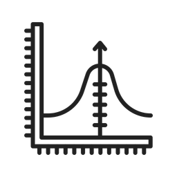 Bell Curve On Graph  Icon