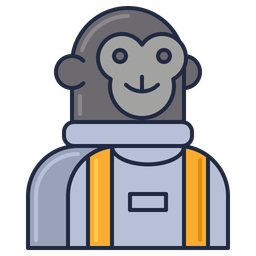 Smiling Space Monkey Crying Icon