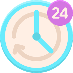 24 Stunden Service  Symbol