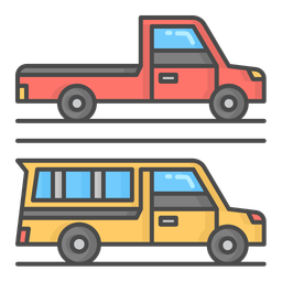 Buses and pickup trucks  Icon