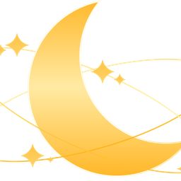 Crescent Moon Laser Metalic  Icon