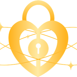 Heart Lock Laser Metalic  Icon