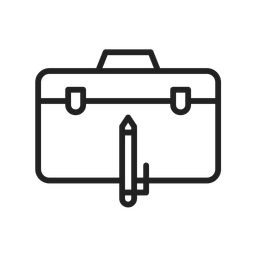 Briefcase And Pen  Icon