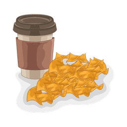 Nachos y café  Icono