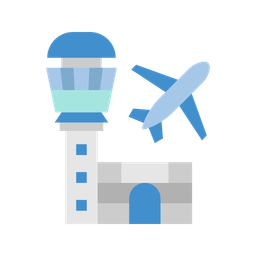 Flughafengebäude  Symbol