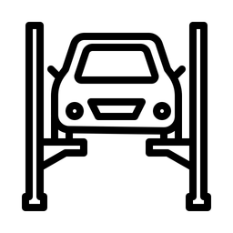 Hebebühne für Autos  Symbol