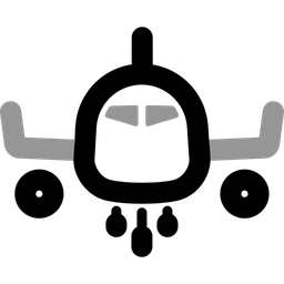 Airplane front view  Icon