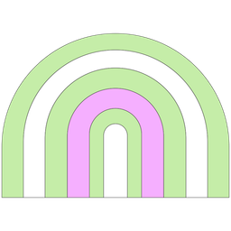 무지개 파스텔 아치  아이콘