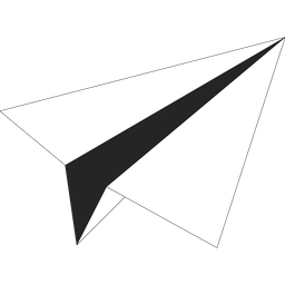 Fliegendes Papierflugzeug  Symbol