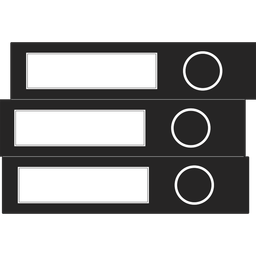 Pile de classeurs à anneaux  Icône