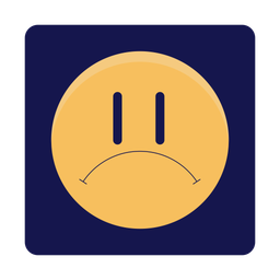 Sad emoji in frame  Icon