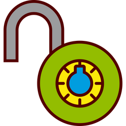 Combination Lock Open  Icon