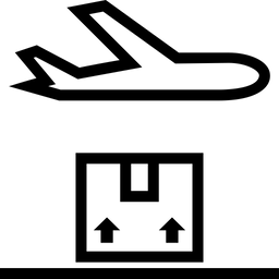 Flugzeugversand  Symbol