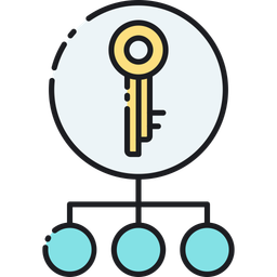 Asymmetric keys  Icon