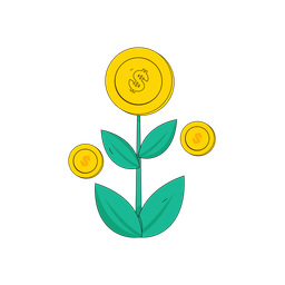 Dollar coin plant  Icon