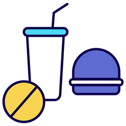 금지된 패스트푸드  아이콘