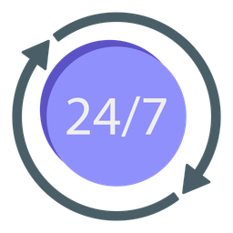 24/7 Service  Symbol