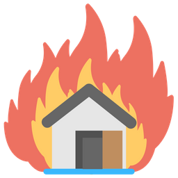 Maison en flammes  Icône