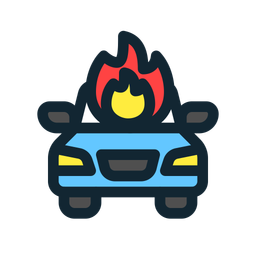 Car on Fire  Icon