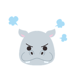 Hippopotame en colère  Icône