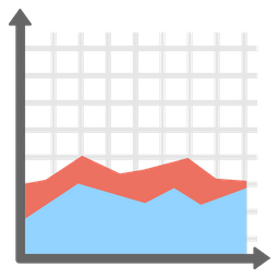 Gráfico de área  Ícone