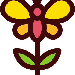 Butterfly On Flower  Icon