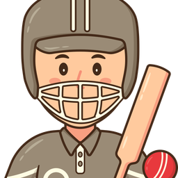 Cricketspieler  Symbol