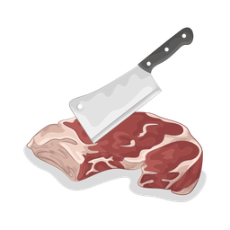 Fleisch schneiden  Symbol