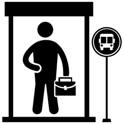 Bushaltestelle  Symbol