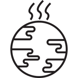 Anstieg der Erdtemperatur  Symbol