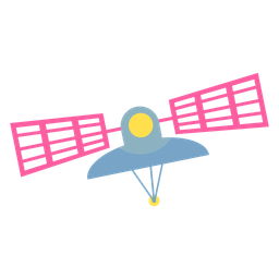 Satélite com painéis solares  Ícone