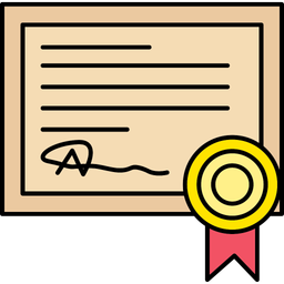 Certificado de diploma  Ícone