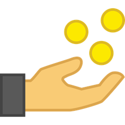 Coin In Hand  Icon