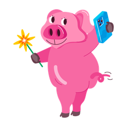 Süßes Schwein  Symbol