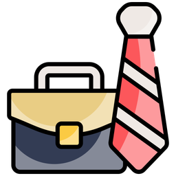 Briefcase and tie  Icon