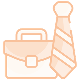 Briefcase and tie  Icon