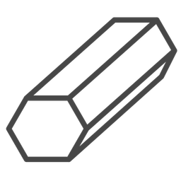 Barre hexagonale  Icône