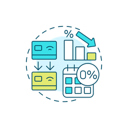 Transferencia de saldo de tarjeta de crédito  Icono