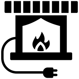 Elektrischer Kamin  Symbol